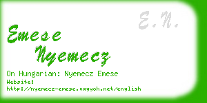 emese nyemecz business card